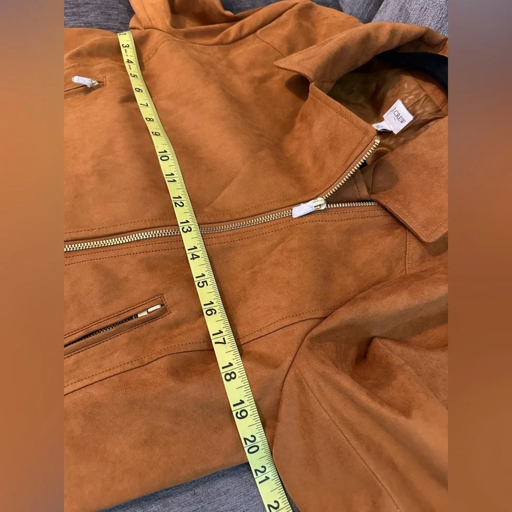 NWT J. Crew Faux-Suede Moto Jacket Large - Picture 5 of 8